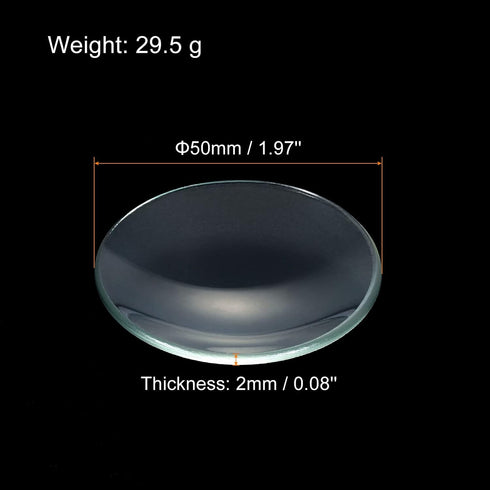 PATIKIL 50 mm Diameter Watch Glass, 3 Packs Beaker Cover Smooth Edges Chamfered Arc for Laboratory, Transparent...