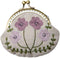 1 Set Coin Purse Embroidery Pouch Making Kit Lock Embroidery Tool DIY Coin Bag (Purple Flower Style)...