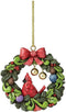 Enesco Jim Shore Heartwood Creek Legend of The Wreath Hanging Ornament, 4.25", Multicolor...