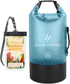Waterproof Dry Bag,5L/10L/20L Roll Top Lightweight Dry Storage Bag Backpack with Waterproof Phone Case for Travel,Swimming,Boating,Kayaking,Fishin...