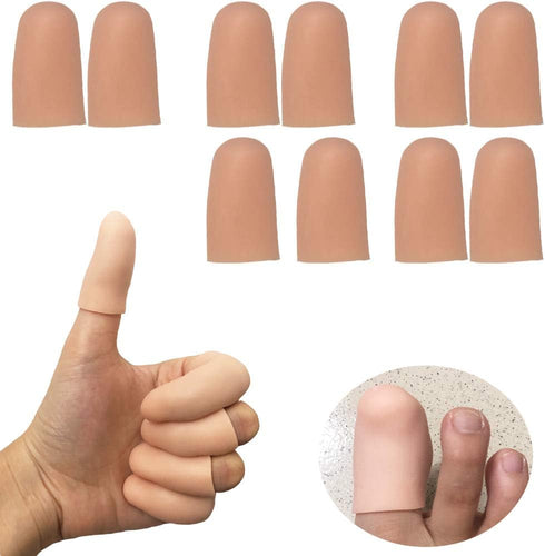 Gel Finger Protectors Finger Caps Silicone Fingertips Protection - Finger Cots Great for Trigger Finger, Finger Arthritis, Finger Cracking and Oth...