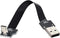 Cablecc Down Angled USB 2.0 Type-A Male to Micro USB 5Pin Male Data Flat Slim FPC Cable for FPV & Disk & Phone 200cm...