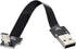 Cablecc Down Angled USB 2.0 Type-A Male to Micro USB 5Pin Male Data Flat Slim FPC Cable for FPV & Disk & Phone 200cm...