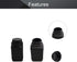 Heyiarbeit 5pcs Plastic Lab Chemical Reagent Bottle 500ml/17oz Wide Mouth Sample Sealing Liquid/Solid Storage Bottles Black...