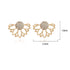 Vintage Lotus Flower Ear Jackets Earrings Crystal Flower Studs Earrings Gold Rhinestone Lotus Earrings Two Ways Front Back Earrings Jewelry for Wo...