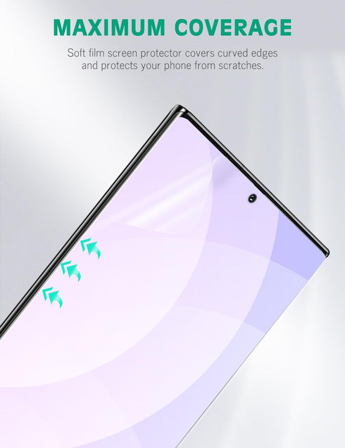 apiker 4 Pack Screen Protector Compatible with Samsung Galaxy Note 10 Plus, Soft TPU Film Support Fingerprint Sensor...