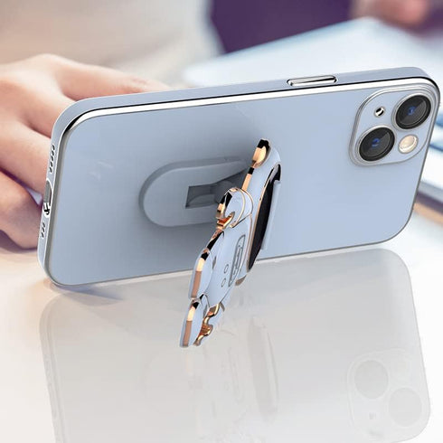 Astronaut Phone Ring Holder Finger Kickstand, ABS Electroplate Phone Back Grip Astronaut Phone Hidden Stand Compatible with iPhone 13 Pro Max/13 P...