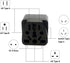 2-Pack ALINNA US Travel Plug Adapter, EU to US Plug Adapter, Universal EU UK AU CN JP to USA (Type B), Grounded 3 Prong USA Wall Plug Adaptor Outl...