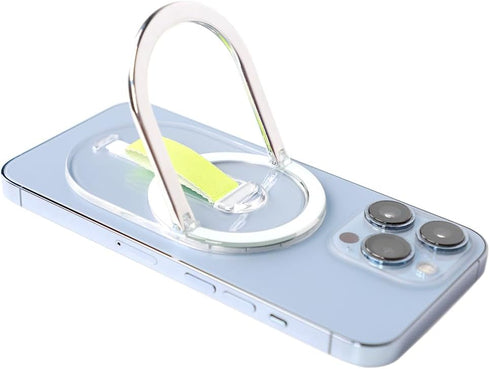 Magnetic Phone Holder,Transparent Mag Safe Phone Stand Compatible with MagSafe Phone Grip,Vertical & Horizontal Stand,Phone Kickstand for iPhone 1...