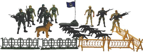 Action Figure Play Set 14pcs Military Toys Trooper with Accessories Including Army Gear Playset - Army Ranger Action Figures Military Toy Soldiers...