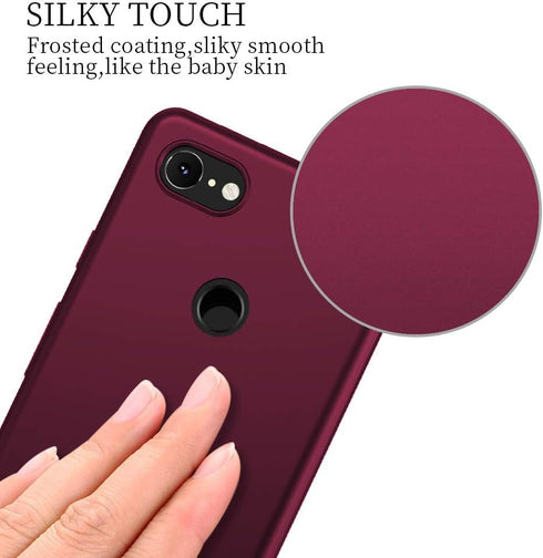 X-level, Google Pixel 3 XL Case-Guardian Series, Soft TPU Matte Finish, Ultra-Thin Light Protective Back Cover, WineRed...