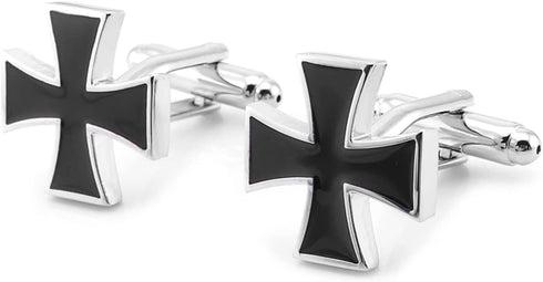 Knights Templar Cross Cuff Links for Men and Women Universal Cufflinks Jewelry for French Shirt Tuxedo In Gift Box Business Wedding Party Annivers...