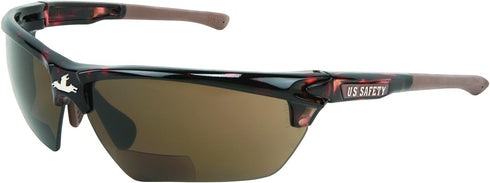 MCR Safety DM13H25BPF Dominator DM3 2.5 Diopter Safety Glasses with Brown Lens...