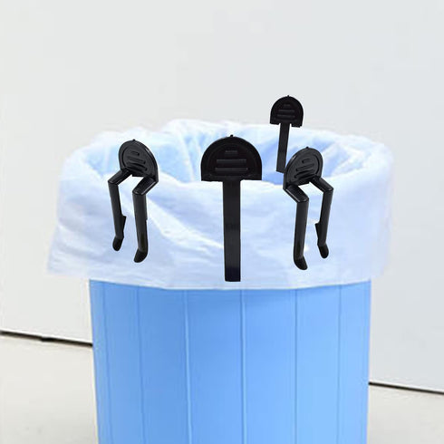4 Pack Garbage Bin Clips,Garbage Basket Clip Fixed Waste Trash Can Bag Clamp Clip Rubbish Clip Holder for Home,Kitchen,Office...