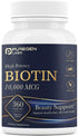 Puregen Labs Biotin 10,000 MCG Supports Healthy Hair, Skin & Nails - High Potency Beauty Support - Non-GMO, Gluten Free | 360 Vegetarian Tablets...