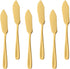 Stainless Steel Cheese Dessert Knives, Set of 6, Breakfast Butter Knife, Slicer Sandwich Spreader(Gold)...
