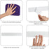 8Pcs White Cork Board Bar Strips with 50 Pushpins & Sticky Notes, Self-Adhesive Bulletin Board Strips No Damage for Wall, Felt Pin Board for Paste...
