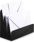 Black Desktop Mail Organizer Acrylic File Holder Acrylic File Organizer Multifunction Office File Sorter for Easy Access Office Home Letter Docume...