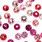Austrian Crystal Austria 2088 Xirius SS16 (3.9mm) Crystal flatbacks No-Hotfix Rhinestones Assorted Pink Colors Mix Nail Art Bling DIY Round gems R...