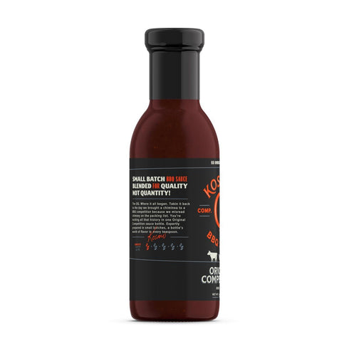 Kosmos Q Original Competition BBQ Sauce - 15.5 Oz Bottle for Award-Winning BBQ & Marinades - Thick Barbecue Sauce for Tender Meat (Original Compet...