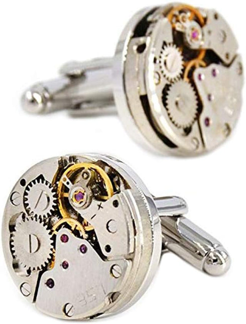Movement Cufflinks Steampunk Watch Mens Shirt Vintage Watch Cuff Links Business Wedding Gifts...
