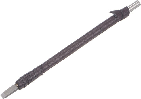 uxcell Wood Chisels Carving Knife, 5mm Tungsten Carbide Flat Tip Woodworking Hand Tool Graver 150mm (6-Inch) Length with Leather Cloth Handle...