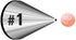 Wilton Cake Decorating Tip Pkg Round #1...