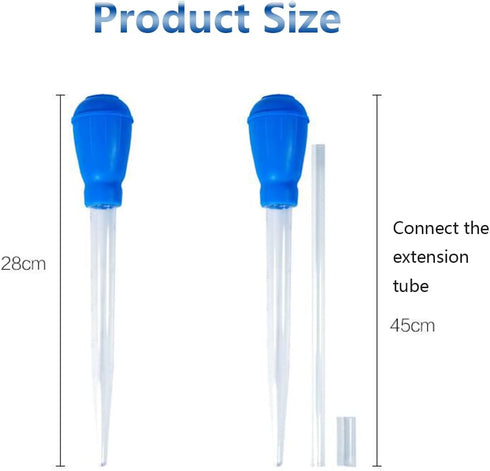 Fish Tank Cleaning Tools, Mini Manual Fish Tank Water Changer Aquarium Dropper,Extendable Fish Tank Cleaning Waste Remover, for Fish Tank(45cm/1Pc...