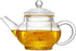 123Arts Small Tea Pot, Glass Teapot with Infuser, Tea Kettle for Loose Tea with Lid, 8 Oz...