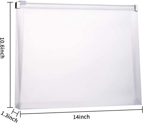 Plastic Envelopes, TIENO 10PCS Poly Envelopes with Zipper, Legal Size Expanding Plastic Zip Envelopes for Office School Home...