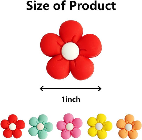 5Pcs Colorful Flower Knitting Needle Stoppers- Needle Point Protectors-Silicone Stitch Stoppers -Knitting Accessories and Gadgets -Knitting Gifts...