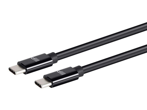 Monoprice Charge and Sync Type-C to Type-C Cable - 6 Feet - Black, USB 2.0, TPE Jacket, Up to 5A/100W, Fast Charging - Select Series...