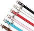 Metal Buckle Pet Collar and Leash Set with Bell Suit for Cats or Puppy Dogs White/Black/Red/Pink/Blue/Brown (S (Collar + Leash), White)...