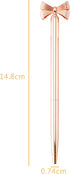 3 Pieces Bow Decoration Twist Metal Ballpoint Pen Ball Pen 1.0 MM Black Ink...