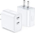 USB C Fast Charger Block, 2-Pack 20W Dual Port USB C Charging Block Wall Plug,Fast Type C Charger PD Power Adapter for iPhone 15/15 Pro/15 Pro Max...