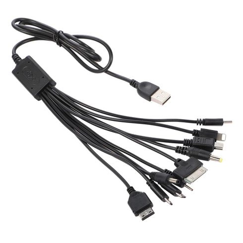 10 in 1 Multi Charging Cable, Universal Multiple Charging Cord Charging Cable with 10 Ports for Charging Cell Phones Speaker MP3 MP4 & More......