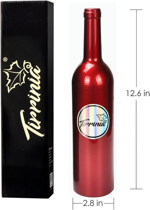 Tirrinia Wine Accessories Gift Set - Wine Bottle Corkscrew Opener Kit, Drip Ring, Foil Cutter and Wine Pourer and Stopper in Novelty Bottle-Shaped...