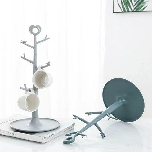 Coffee Mug Tree for Counter Cup Holder Rack Stand Organizer Desk Table Countertop (Blue, Large)...