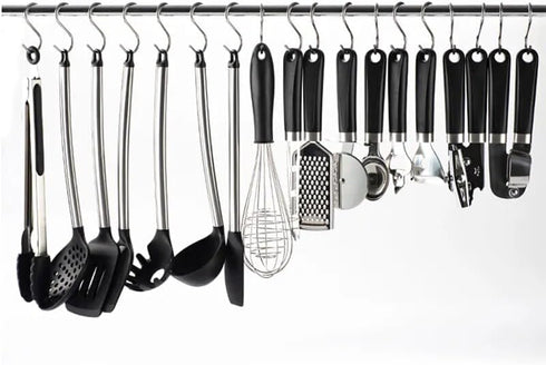 20 PCS S Hooks, Stainless Steel S Hooks for Hanging Kitchenware, Professional S Shaped Hooks for Hanging Pots, Pans, Cups, Plants, Bags, Jeans, To...