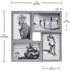 Malden International Designs Puzzle Wall Collages Berkshire Graywash Dimensional Wall Collage Picture Frame, 4 Option, 4-4x6, Gray...
