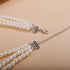 Multilayer Long Imitation Pearl Statement Necklace with Pearl Pendant and Earrings Set Vintage Costume Jewelry for Women Girls...