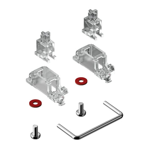 GATERON PC Screw in Crystal Stabilizer RGB Set 7U 6.25U 2U for 60% MX Mechanical Keyboard...