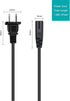 2 Prong AC Power Cord Charger Cable Fit for ONN. 100008736,JBL PartyBox 100 200 300 310 710 1000 On-The-Go Wireless Bluetooth Speaker Audio System...