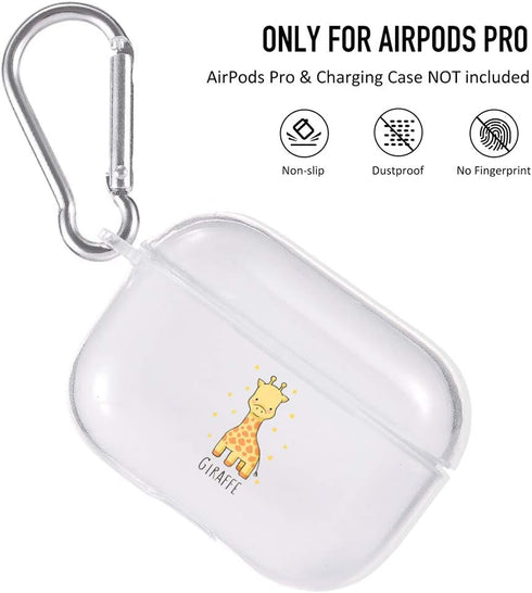 Idocolors Cute AirPods Pro 3 Protective Cover, Soft TPU Clear Case with Keychain, Compatible with AirPods Pro Charging Case 3rd Gen 2019, Cartoon ...