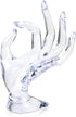 yuntop 1 Pack Hand Form Ring Holder Mannequin Hand Jewelry Organizer Stand Watch Stand Bracelet Ring Support Aesthetic Rack (Clear)...