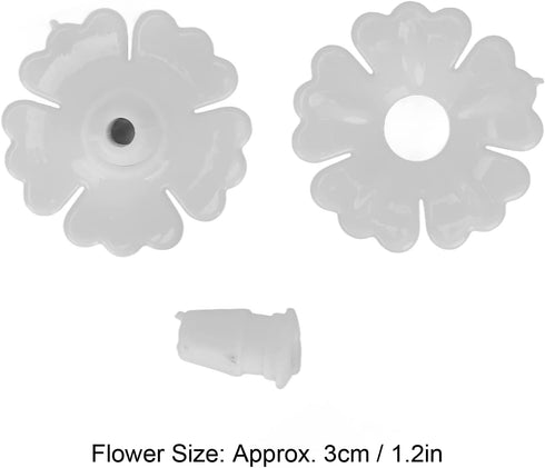 Hummingbird Feeder Flower Shape Feeder 30 Sets, Hummingbird Feeders Replacement Flowers Solid Plastic Hanging Bird Feeding Ports Replacement Parts...