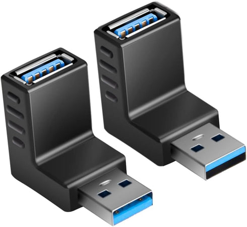USB 3.0 Adapter 90 Degree Male to Female Combo Vertical Up and Down Angle Coupler Connector...