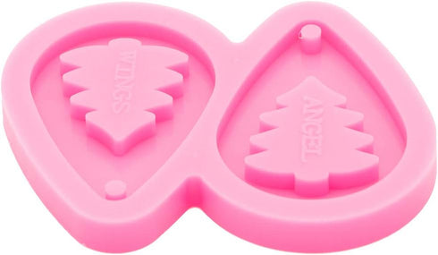 Super Glossy Christmas Tree Style Earring Silicone Molds Silicone Earring Mould Resin Earring Mold for DIY Epoxy Resin Jewelry Making Keychain Pen...