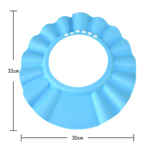 Safe Shampoo Shower Bathing Protection Bath Cap Soft Adjustable Visor Hat for Toddler, Baby, Kids, Children … (Blue)...