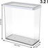 Loft, Rectangular Storage Box 3.2l with lid and Seal, Plastic (PP) BPA-Free, Transparent/White, 3,2l (20,0 x 10,0 x 21,4 cm)...